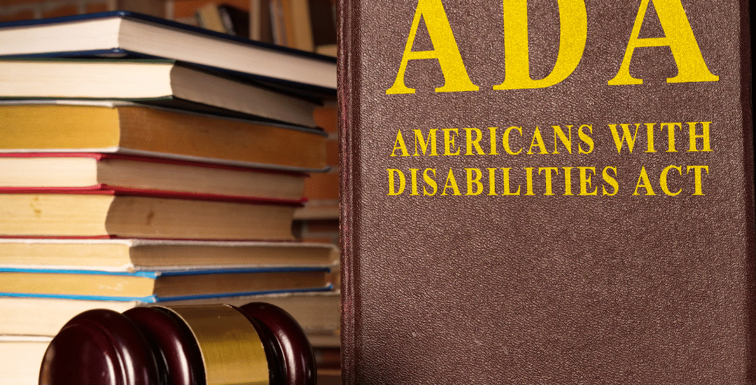 Americans with Disabilities Act book and gavel