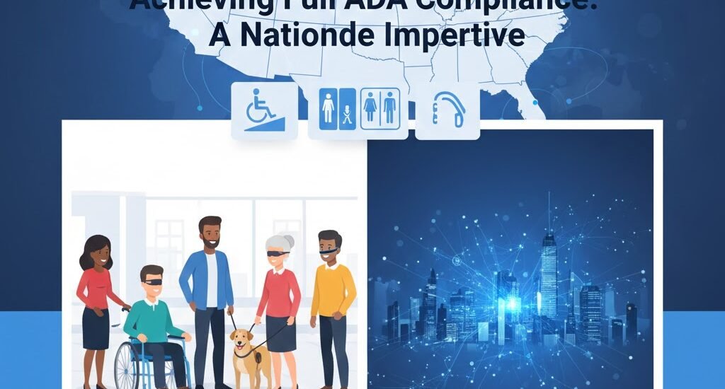 United States map with ADA accessibility illustrations