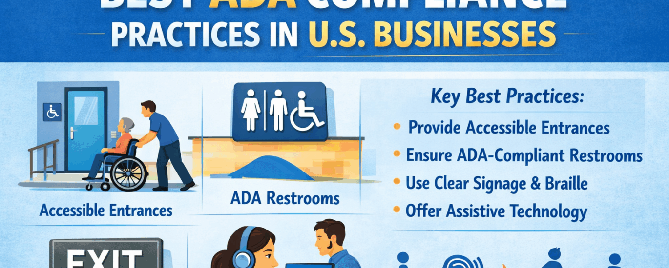 Infographic showing ADA compliance best practices
