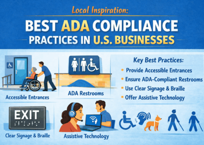 Infographic showing ADA compliance best practices